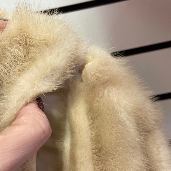 Vintage pearl | Champagne | mink Fur coat | shawl stole wrap jacket - Picture 7 of 7
